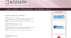 Desktop Screenshot of kozszov.hu