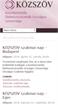 Mobile Screenshot of kozszov.hu